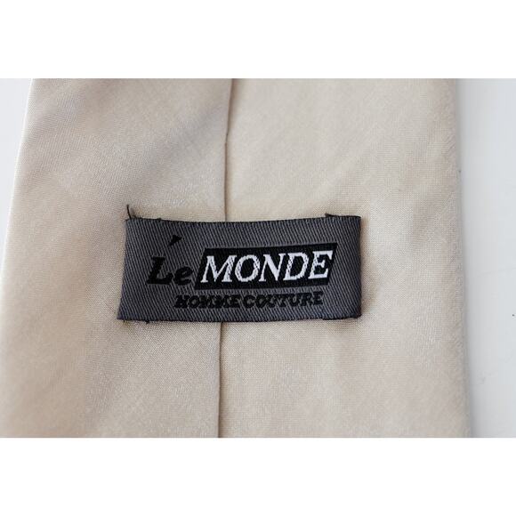 VTG 90s Le Monde Iridescent Necktie Business Corporate Wedding Classic Grandpa - Picture 3 of 13